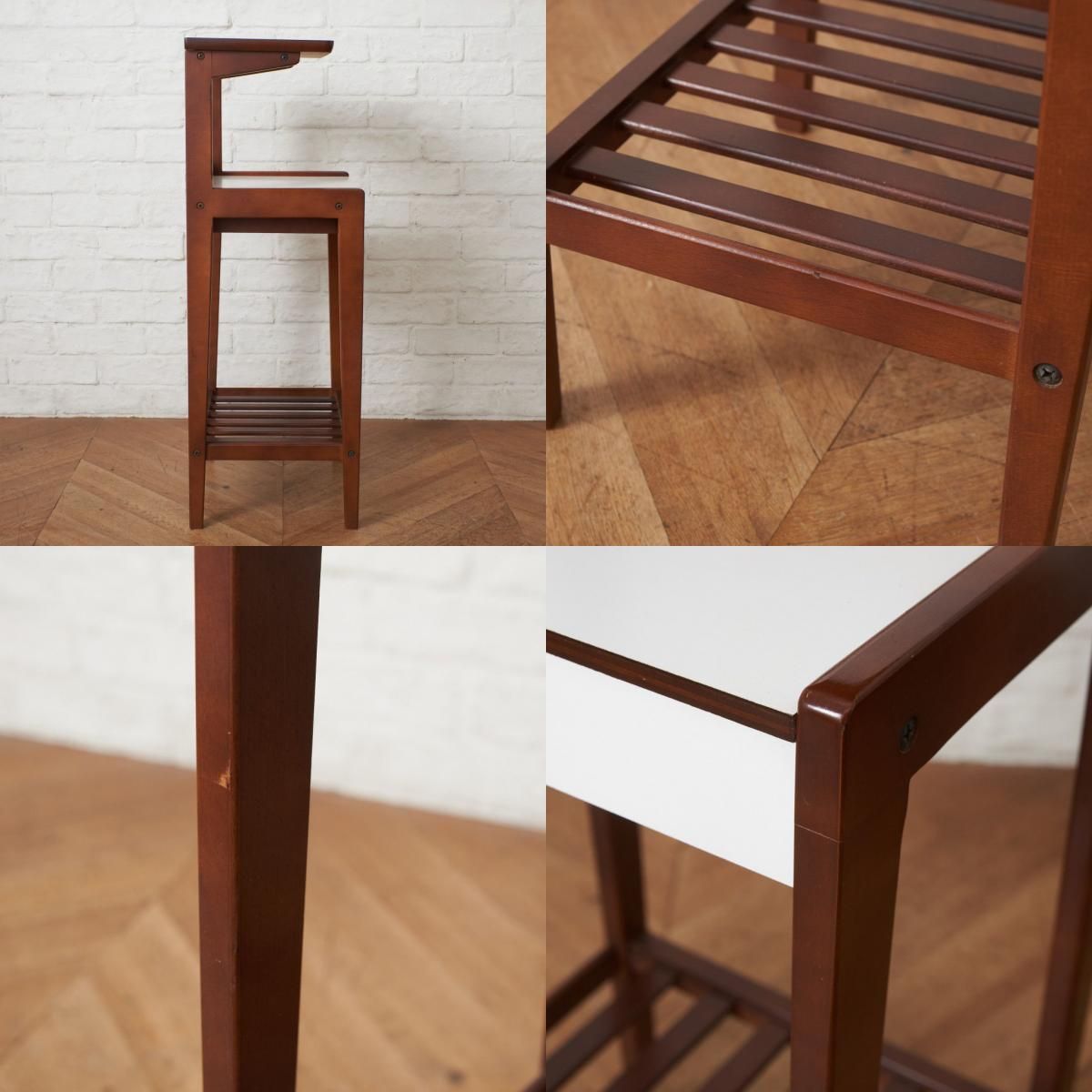 karimoku 60 年代 電話台 サイドテーブル 当時物 オールドカリモク