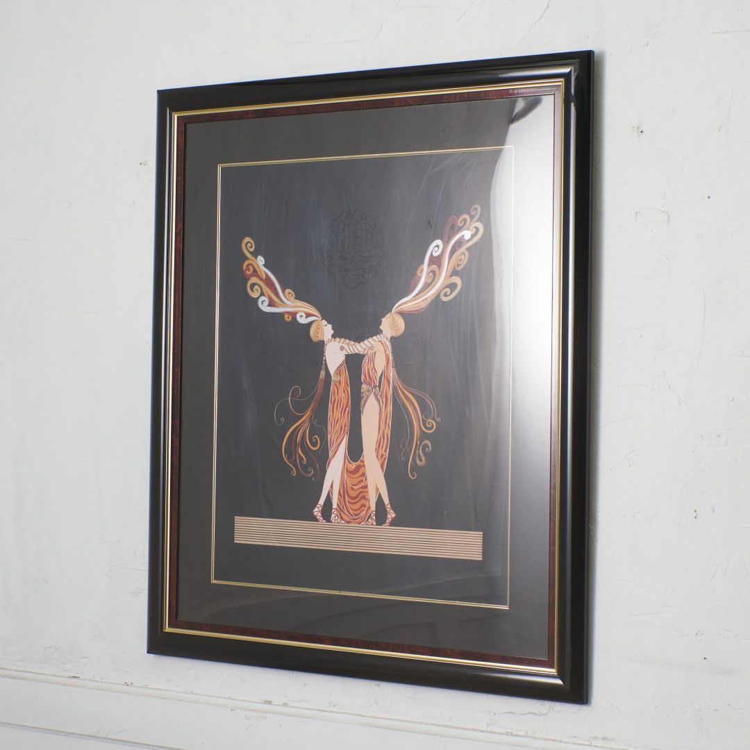 ERTE [ Kiss of Fire ] リトグラフ 版画 芸術 アート エルテ 額装 キス
