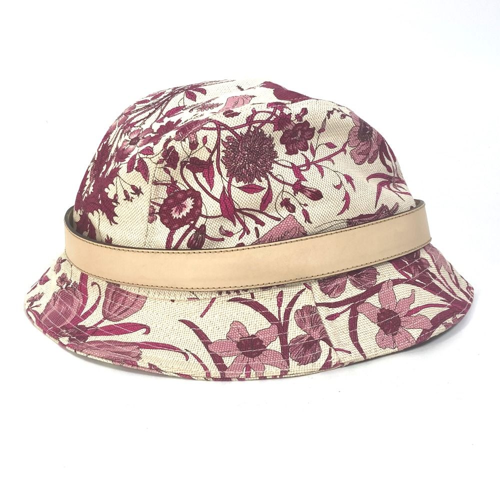 グッチ 030367 フローラ 花柄 バケットハット 帽子 ハット ピンク