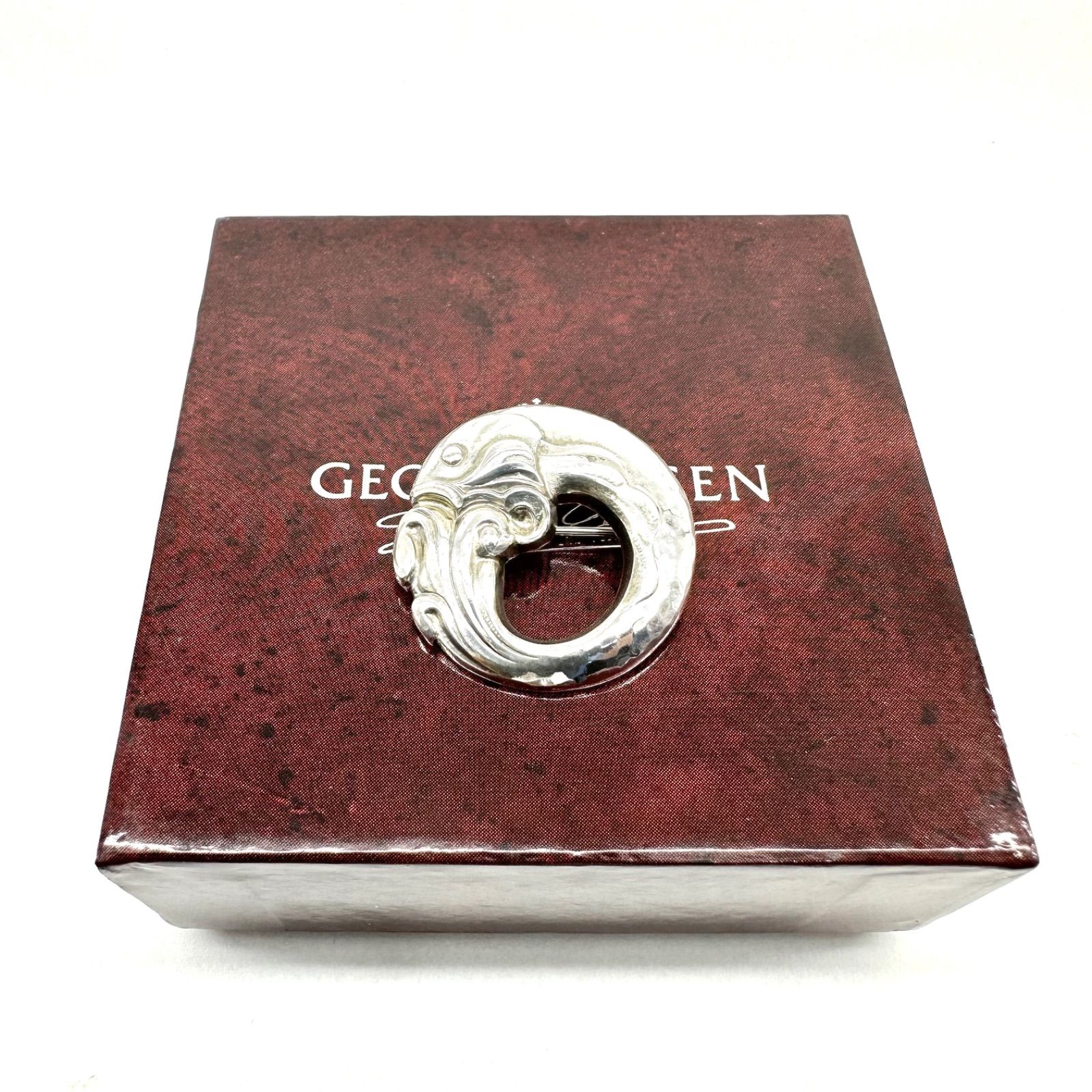 ☆美品☆ジョージジェンセン☆10☆魚☆ブローチ☆サークル☆ラウンド