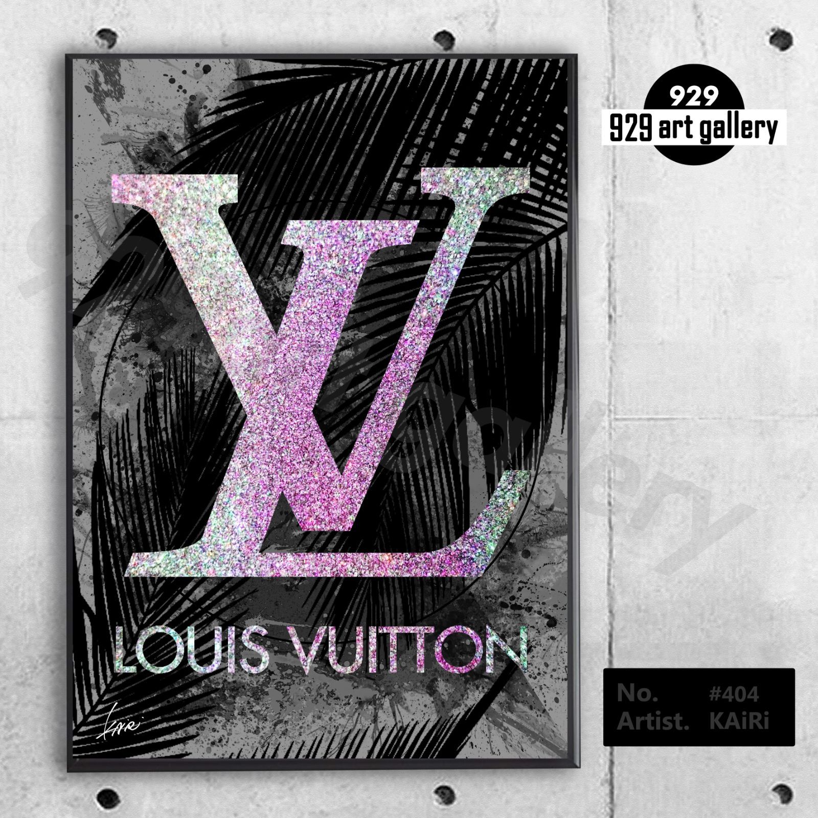 LOUIS VUITTON type☆A4額装済オマージュアートインテリアポスター#404