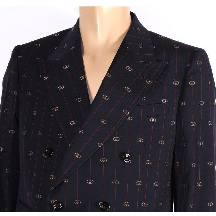 お値下げ！】 グッチ GUCCI インターロッキングG ストライプ ウール