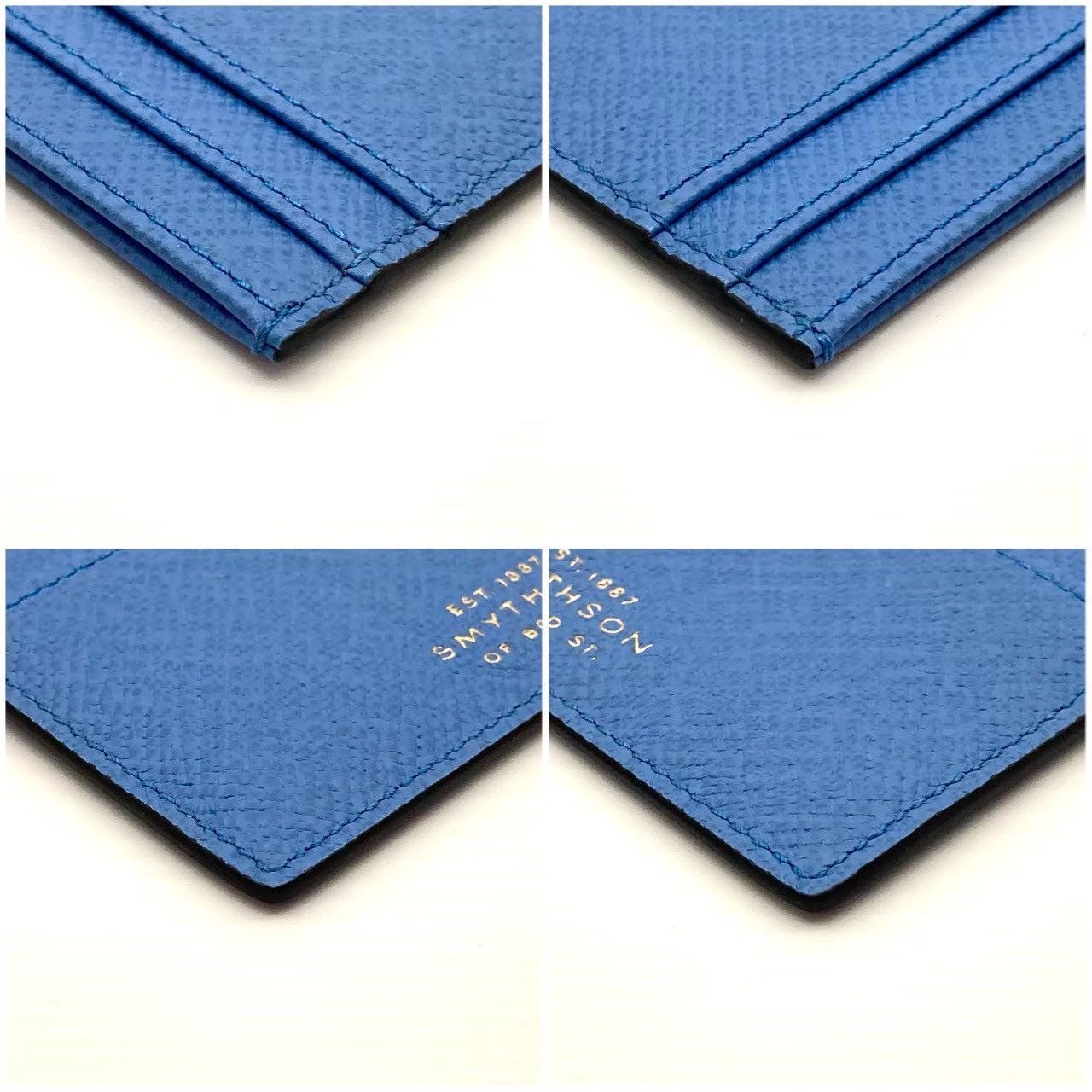 スマイソン 名刺入れ カードケース カード入れ 牛革 ブルー 未使用