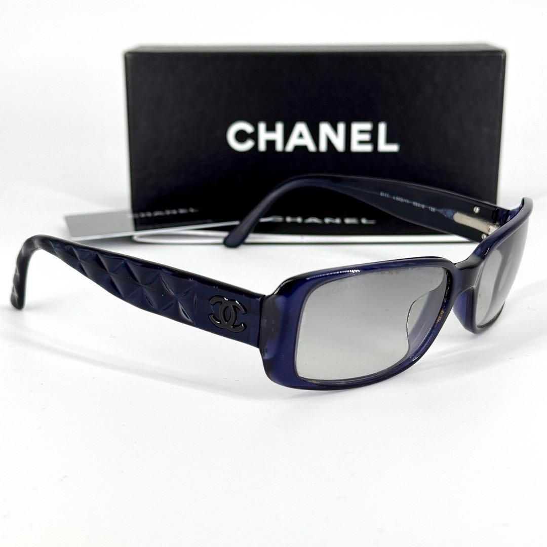 CHANEL サングラス シャネル 5111 カメリア 極美品 マトラッセ調