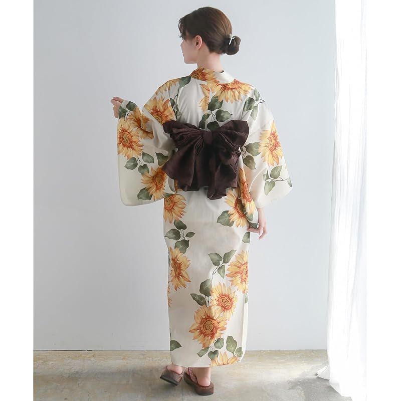 KYOETSU] [キョウエツ] 浴衣セット 変わり織 生成り ワンピース 2点