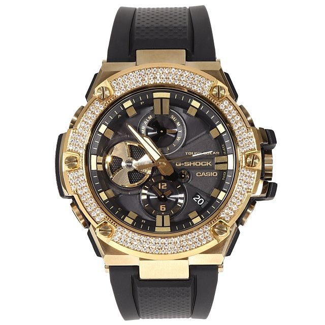 G-SHOCK Gスチール GST B100gb ゴールド カスタム CZダイヤ
