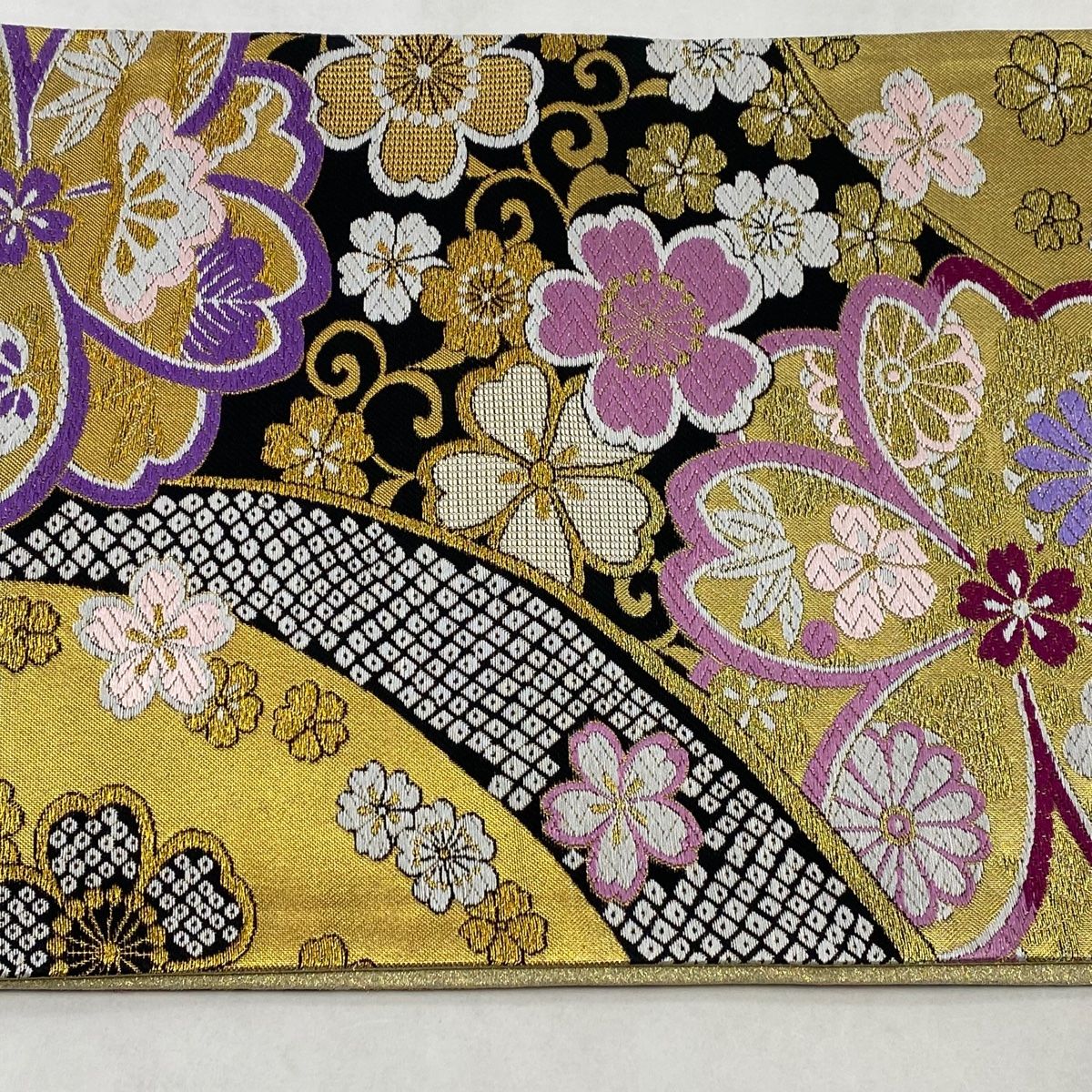 専用帯5669 4821 二点セット ○高級 正絹 太鼓六通 袋帯 花文 華文