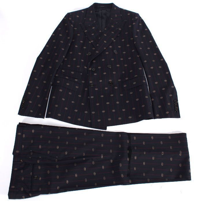 お値下げ！】 グッチ GUCCI インターロッキングG ストライプ ウール