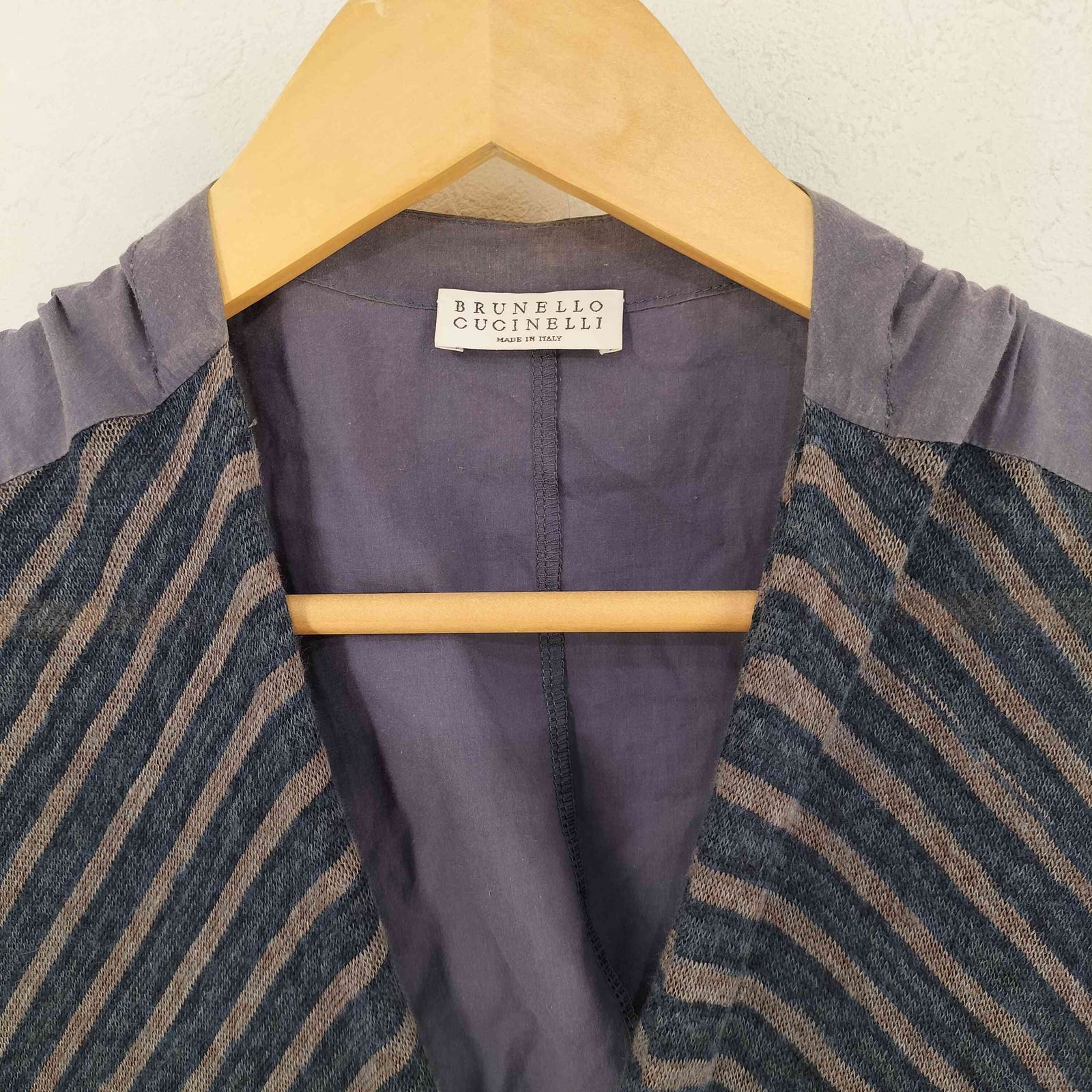 ブルネロクチネリ BRUNELLO CUCINELL リネン混 半袖カーディガン