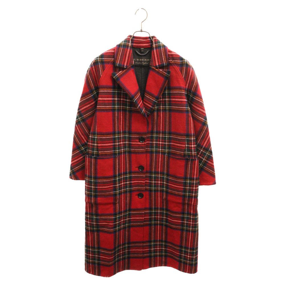 BURBERRY (バーバリー) 3Bチェック カシミヤ混 ウールチェスターコート