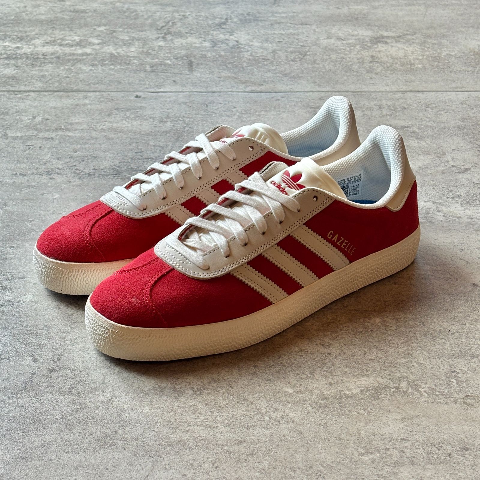 adidas Gazelle ADV (Better Scarlet / Chalk White / Gold Metallic