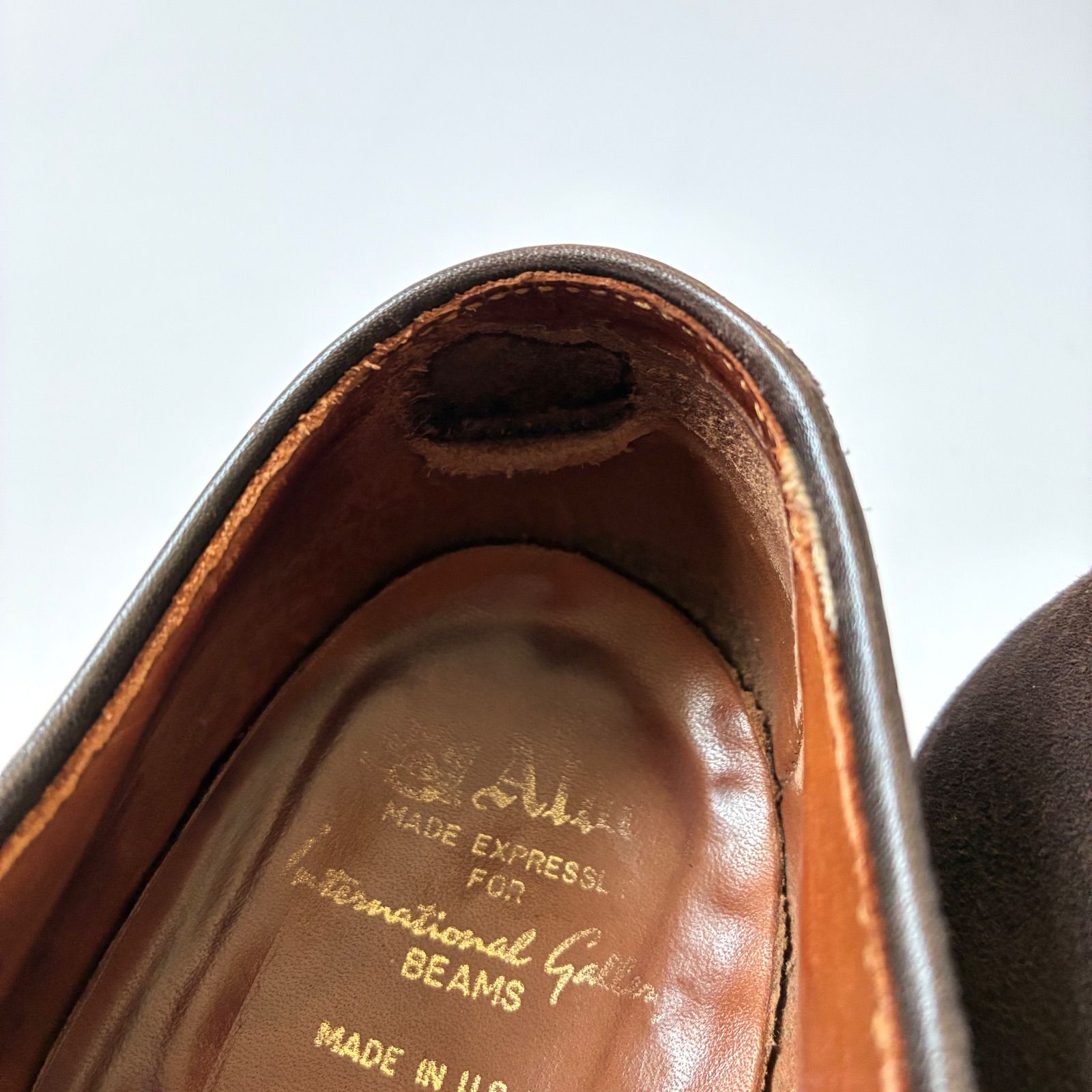 Alden / International Gallery BEAMS 別注 ゴートスエード Vチップ