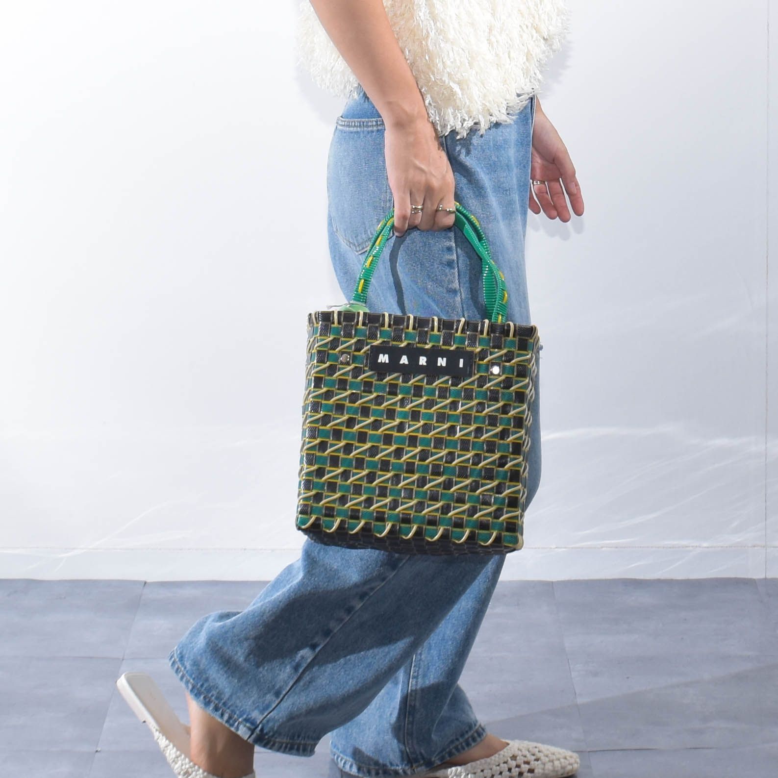 マルニ ミニバスケット バスケットバッグ アニマル かごバッグ カゴ