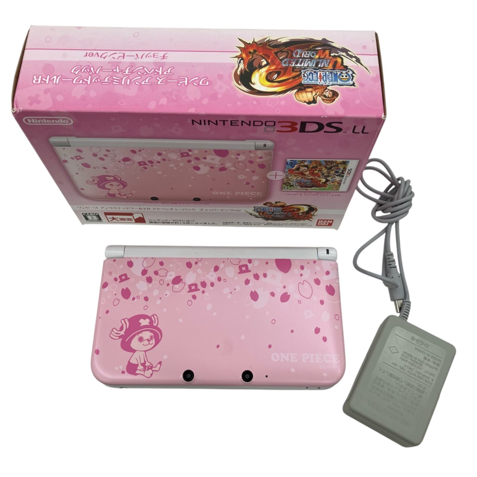 極美品 任天堂 3DSLL ワンピースアンリミテッドワールドR チョッパー