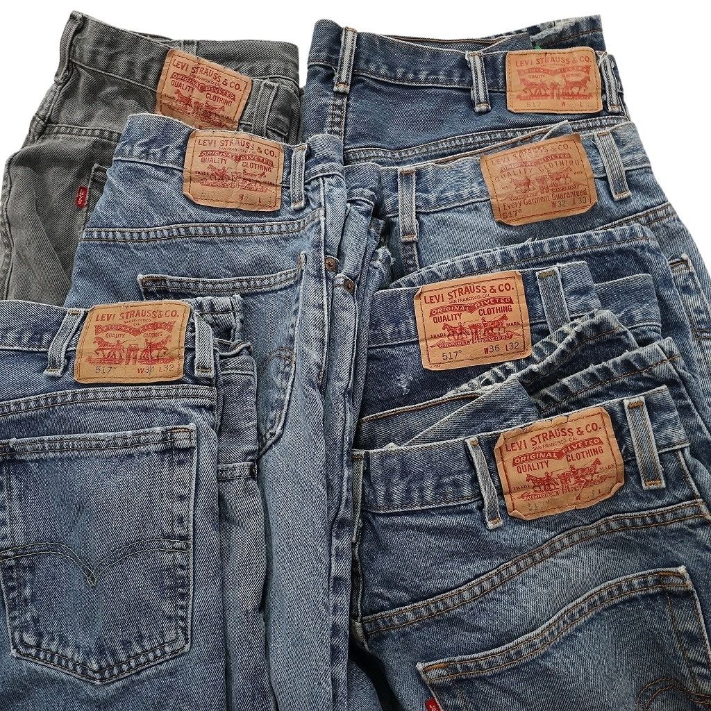 B品】 古着卸 まとめ売り リーバイス 517 デニム パンツ 7枚セット