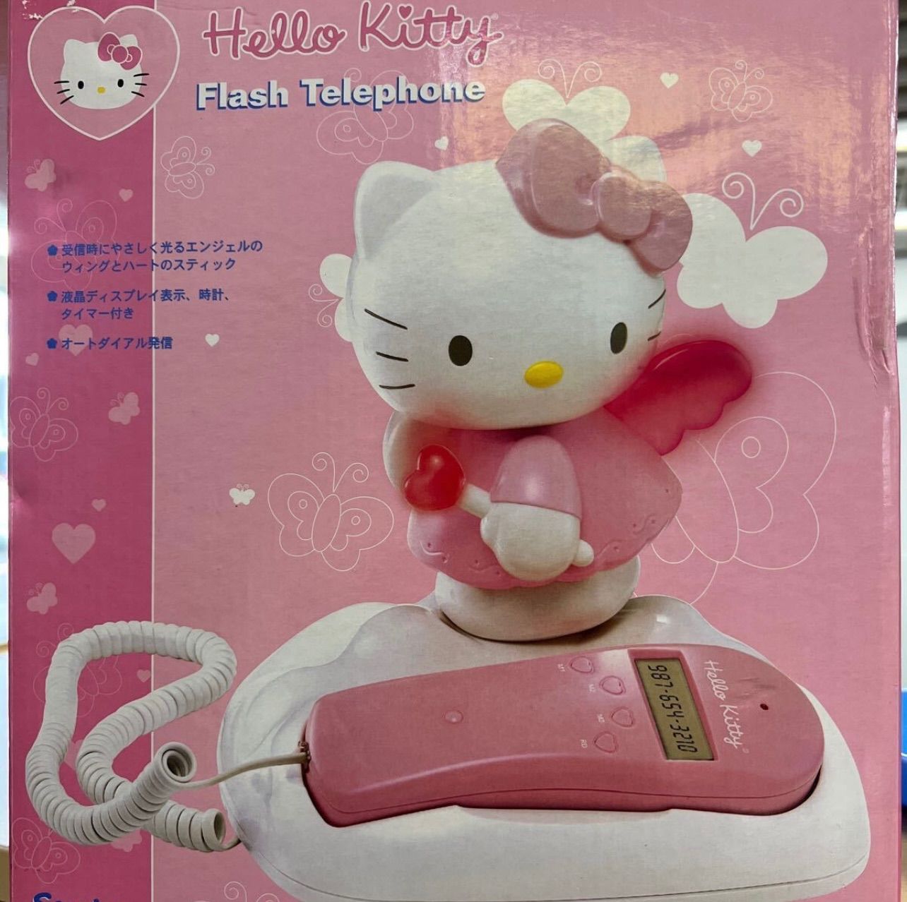 新品未使用美品可愛いハローキティー 固定電話 キティ(ピンク