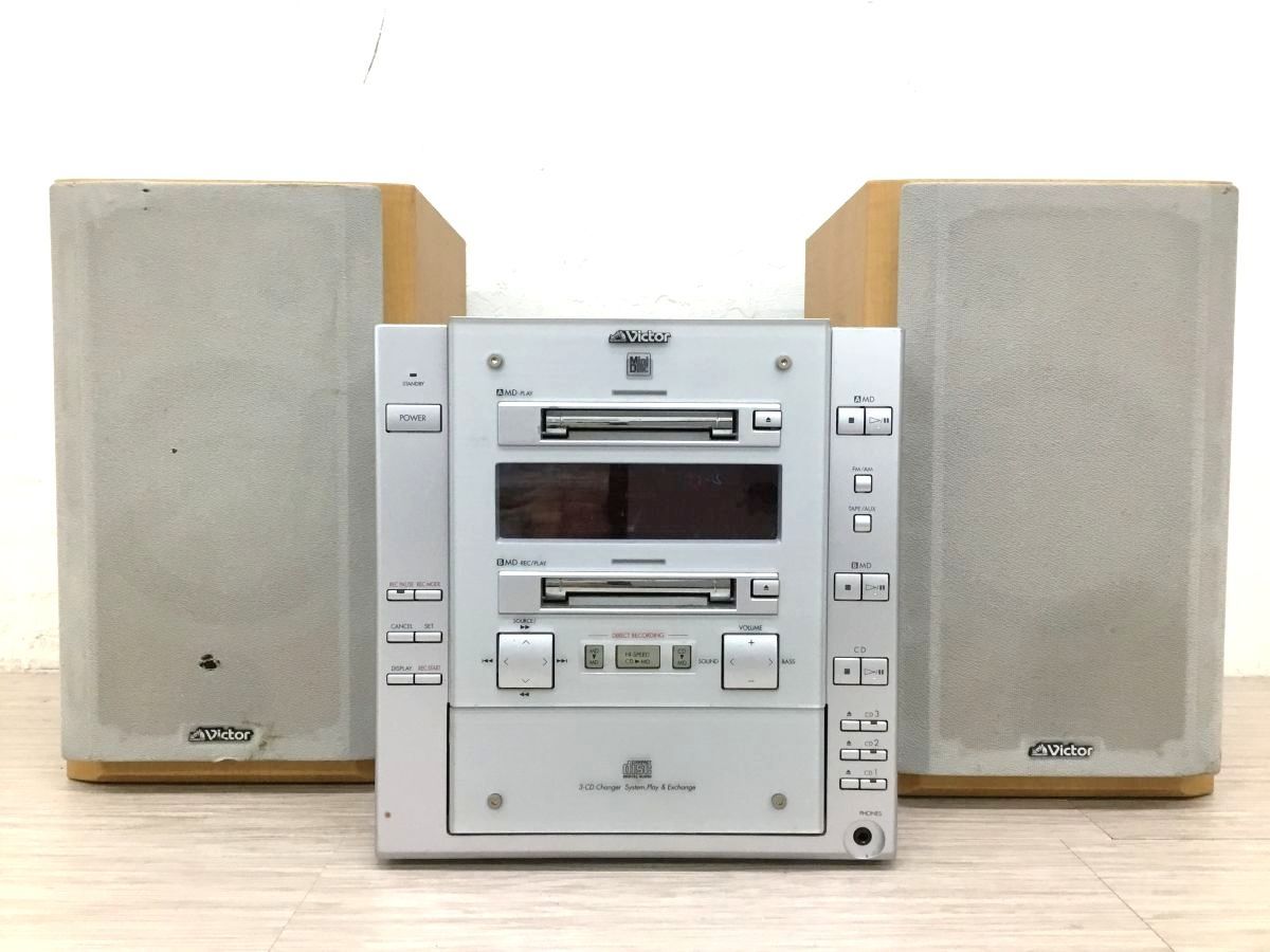 57k1☆稼働品♪ビクター MD/CDダビングミニコンポ Victor MX-S7WMD