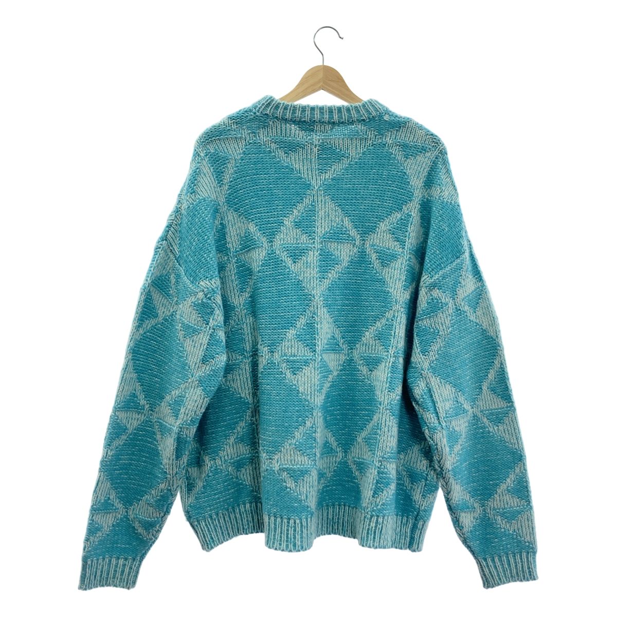 TTT MSW / ティー | Quilt Pattern Knit アルパカ混 キルト クルー