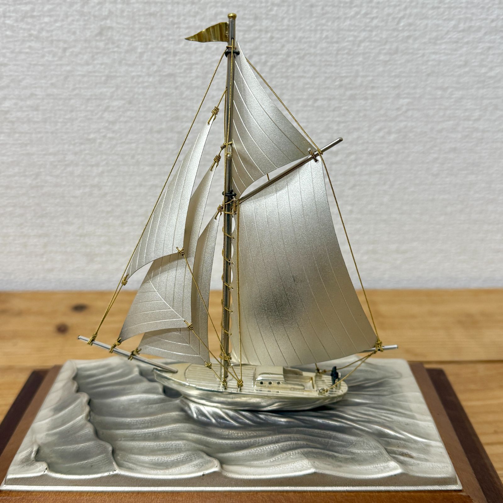 関工芸 銀製 ヨット 帆船 置物 STERLING 960 SEKI 工芸品 模型 変色