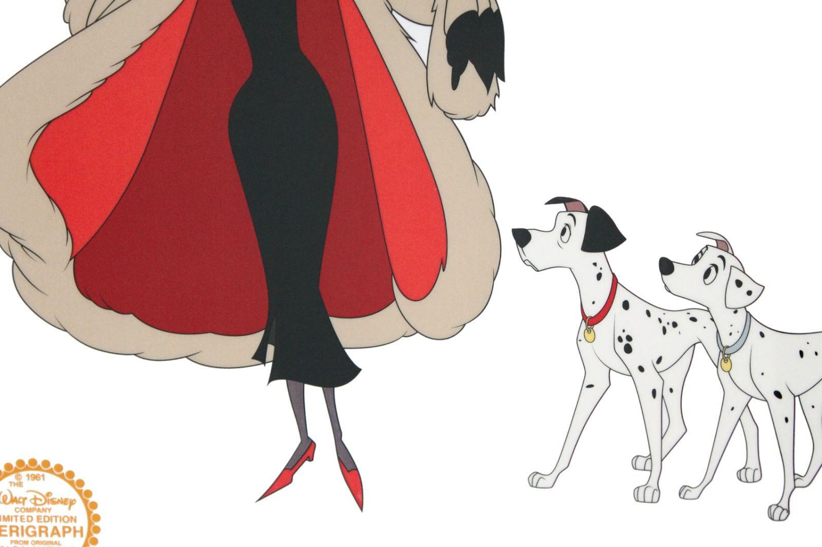 ディズニー セル画「101匹わんちゃん/クルエラ ド ヴィル」展示用