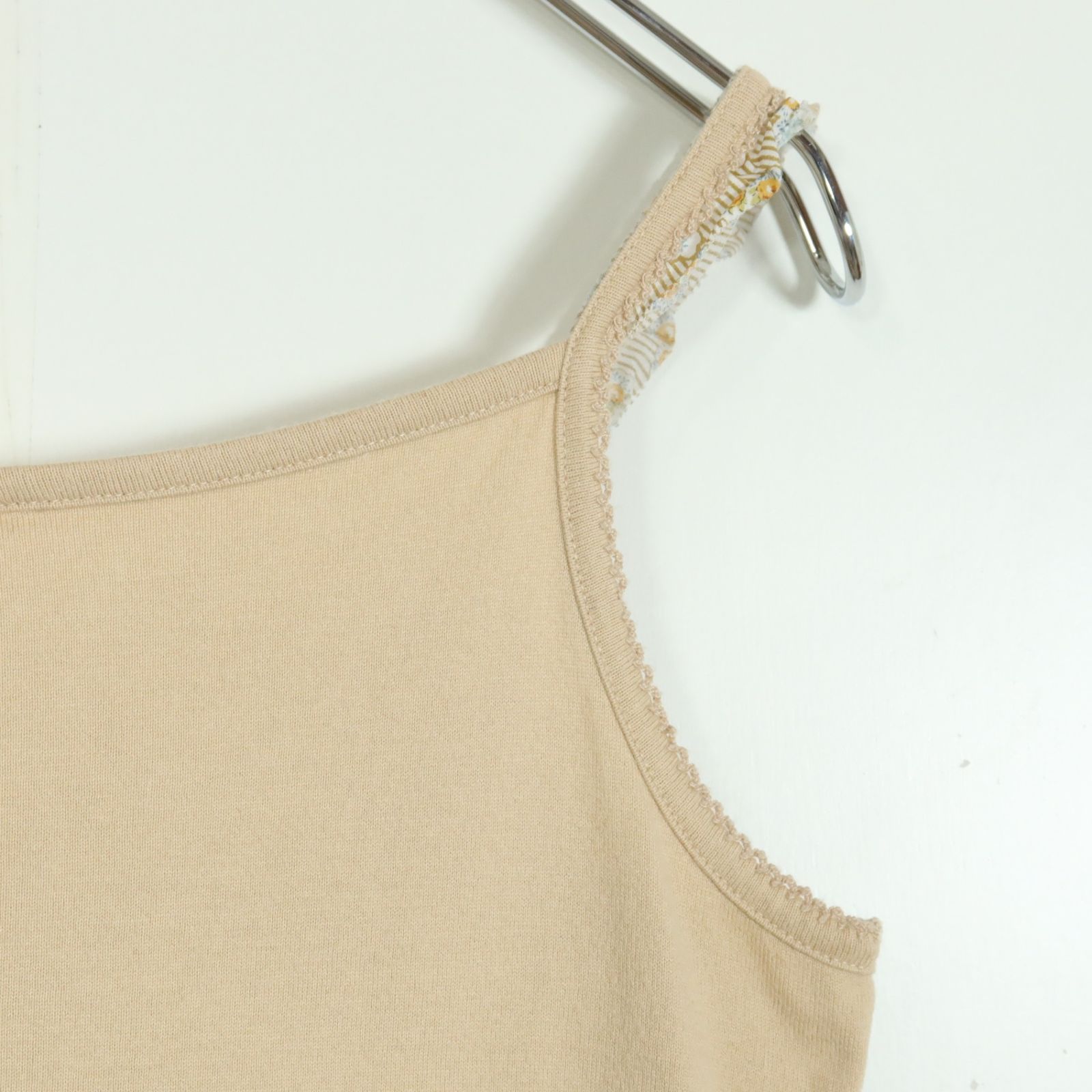 ピンクハウス☆花柄キャミソール ピコレース 段々重ねフリル サイズM