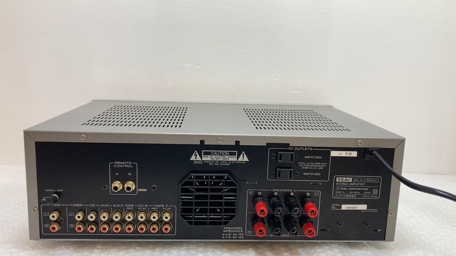 TEAC ステレオプリメインアンプ A-R630mkII リモコン付 動作品