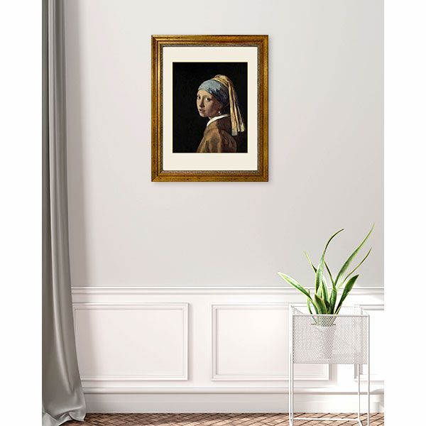 フェルメール 「真珠の耳飾りの少女」キャンバスにジクレー 複製画 額