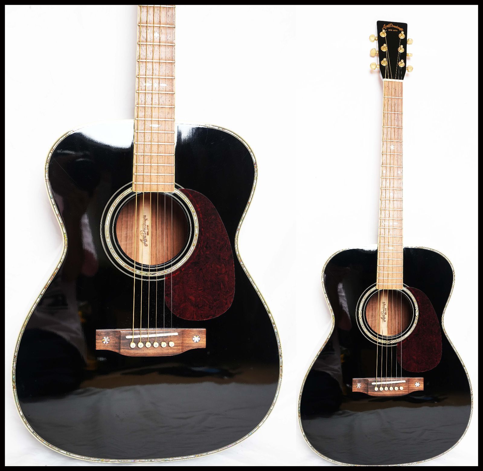 ☆Aria Dreadnought☆AF-60 BK トップ＆バック単板モデル 美品 アリア