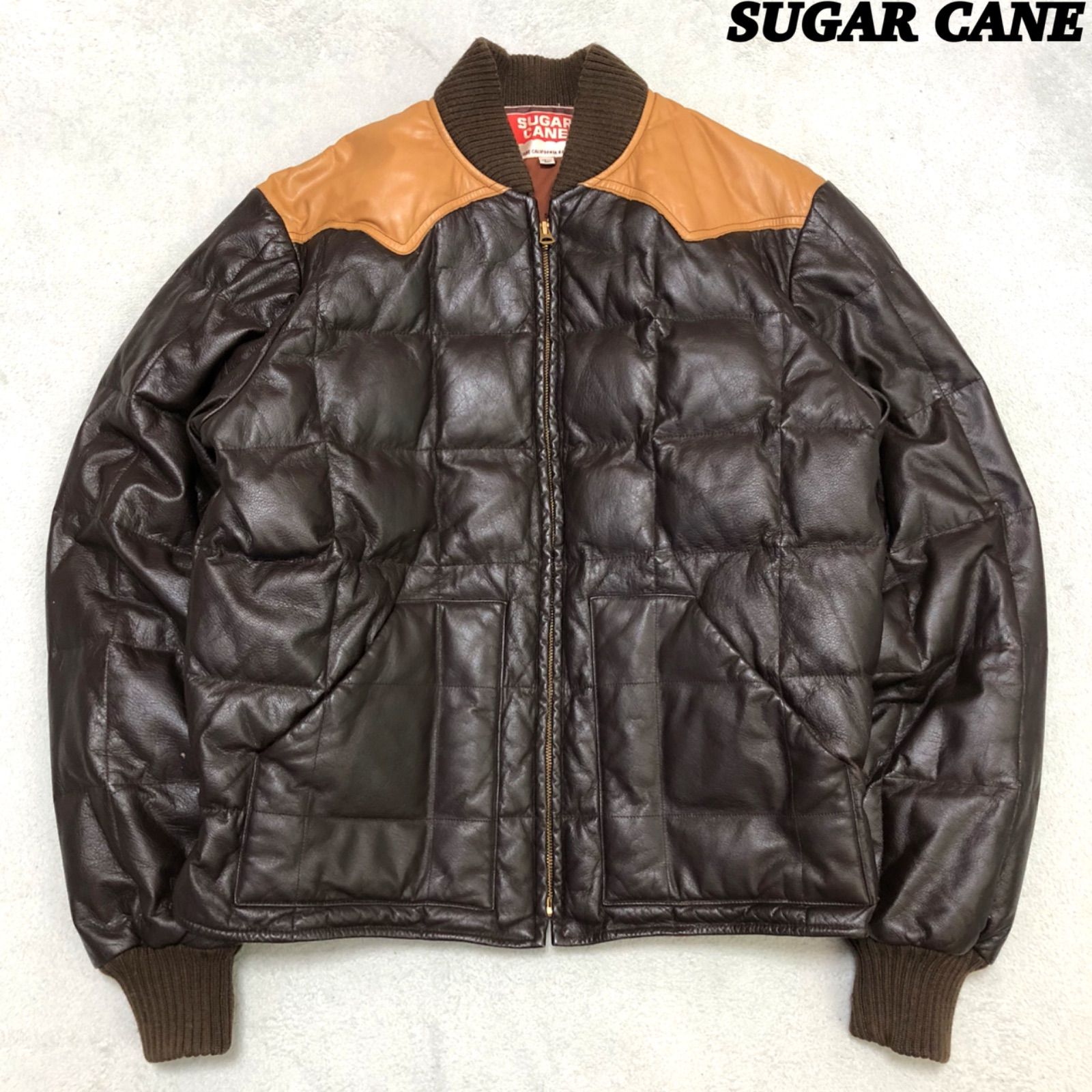 SUGAR CANE LEATHER DOWN JACKET オールレザー ダウンジャケット