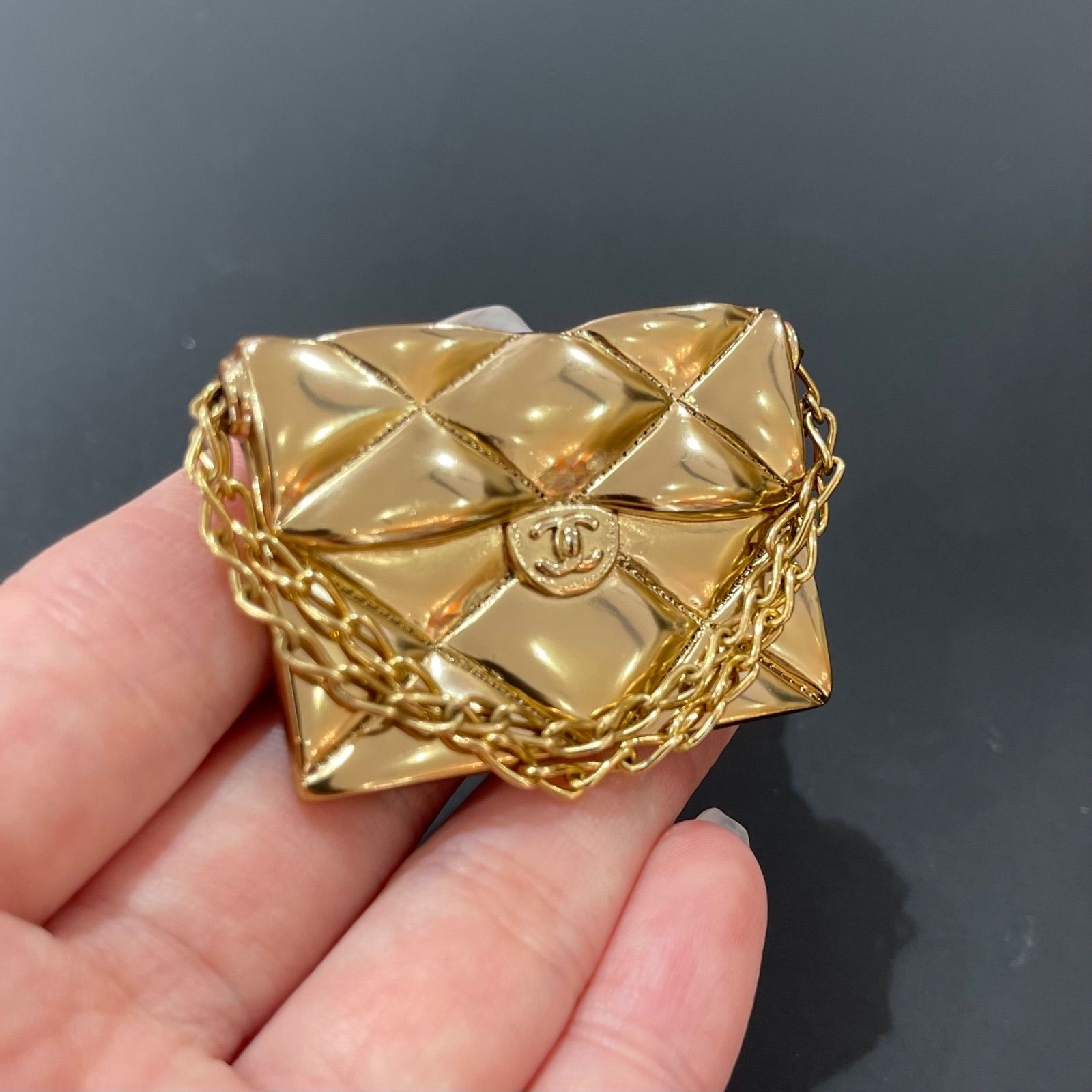 K18枠 ローマ三越購入 イタリア製シェルカメオブローチ ペンダント