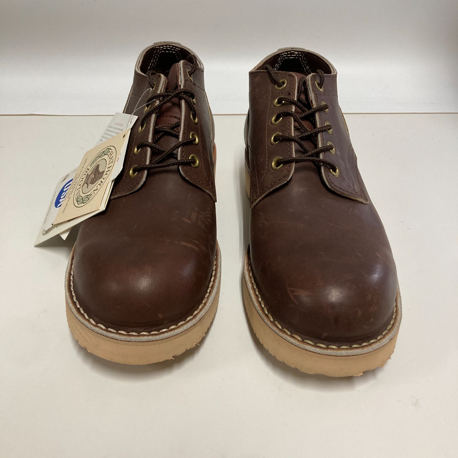 HATHORNハソーン オックスフォード レッドルージュ ラフアウトレザー