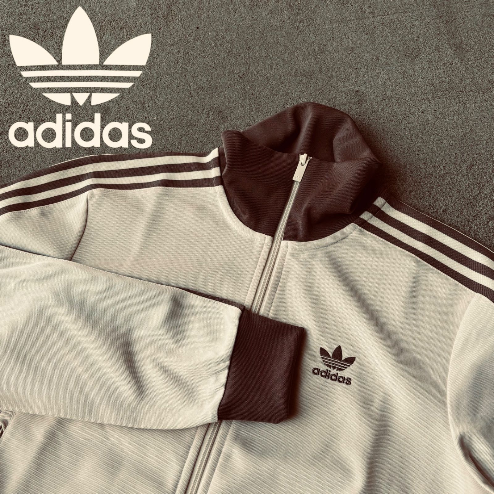 新品XL⭐️adidas トラックジャケット/ジャージ 刺繍トレファイルロゴ