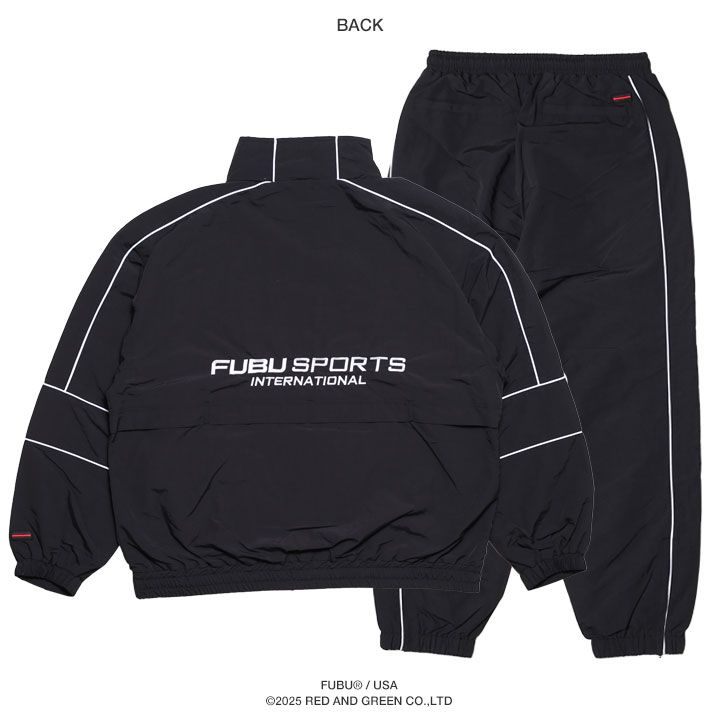 FUBU 上下セット 長袖 メンズ 春秋冬用 黒 大きいサイズ フブ