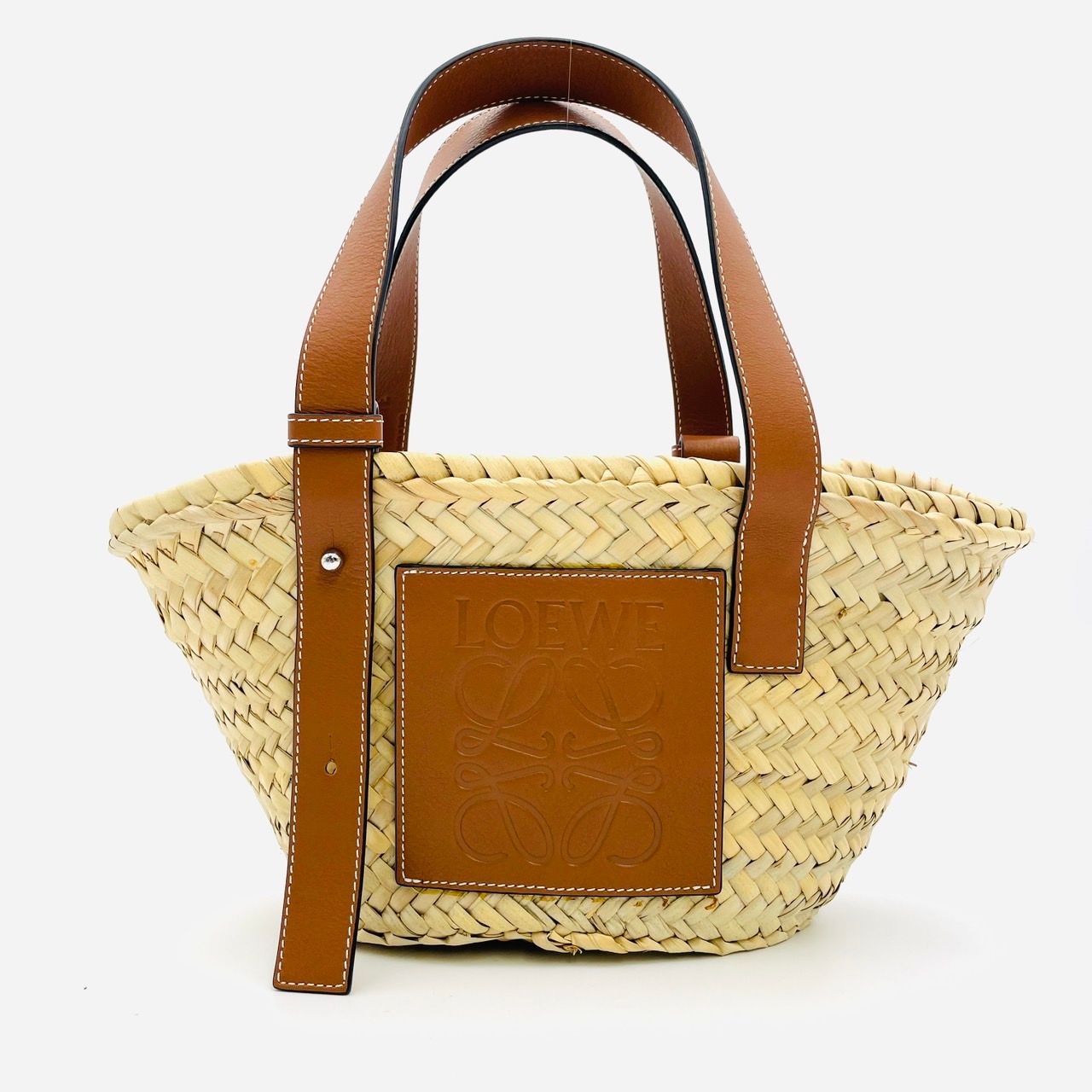 ロエベ LOEWE バスケット スモール かごバッグ ハンドバッグ ラフィア