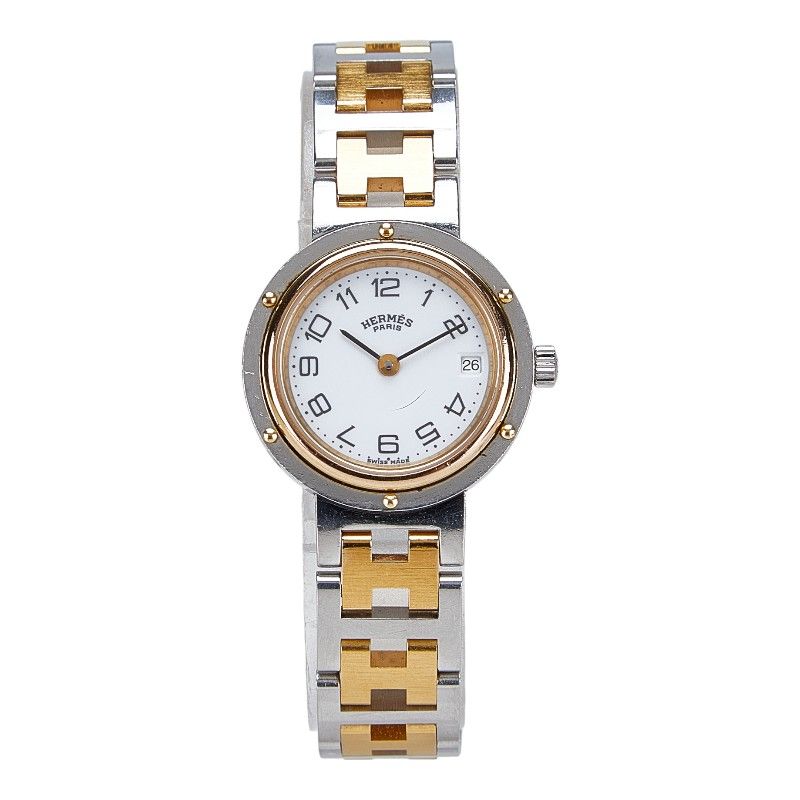 HERMES エルメス クリッパー 旧タイプ 腕時計 ステンレススチール