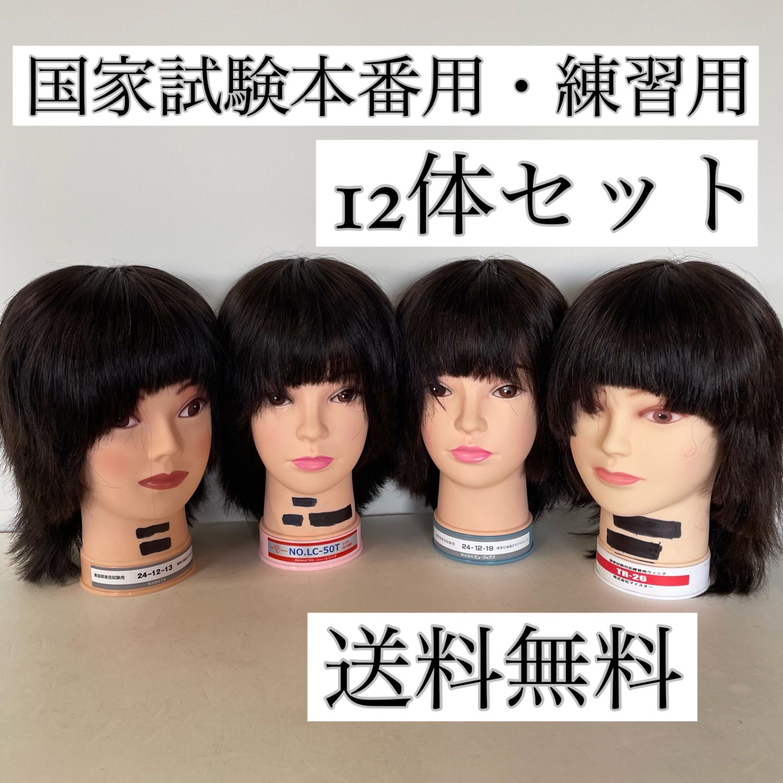 美容師実技試験レイヤーカット用モデル12体 【公式通販】
