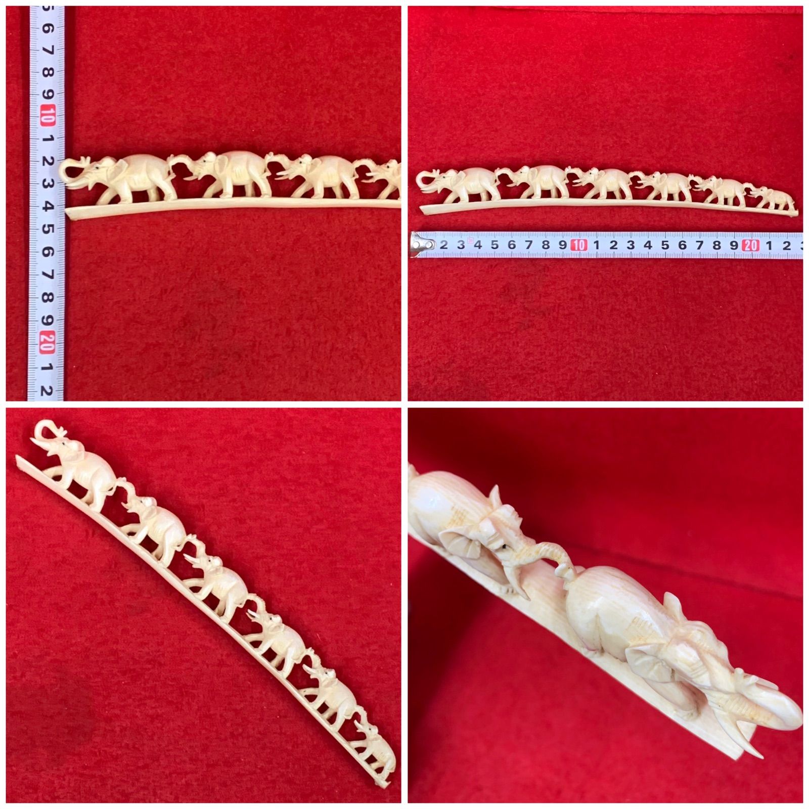 象牙風 象 ゾウ置物 6頭 マンモス 彫刻 J-3 - メルカリ