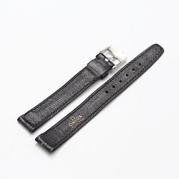 オメガ 純正ベルト レザー ブラックカラー 12mm用 レディース腕時計