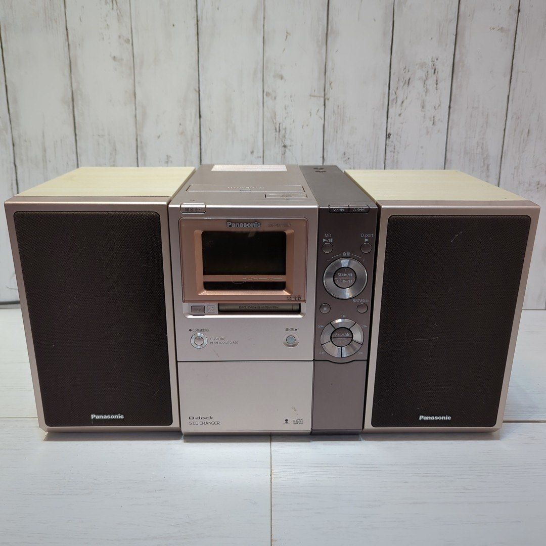良品】Panasonic コンポ ステレオシステム Ⅾ-dock sa-pm770sd CD SD