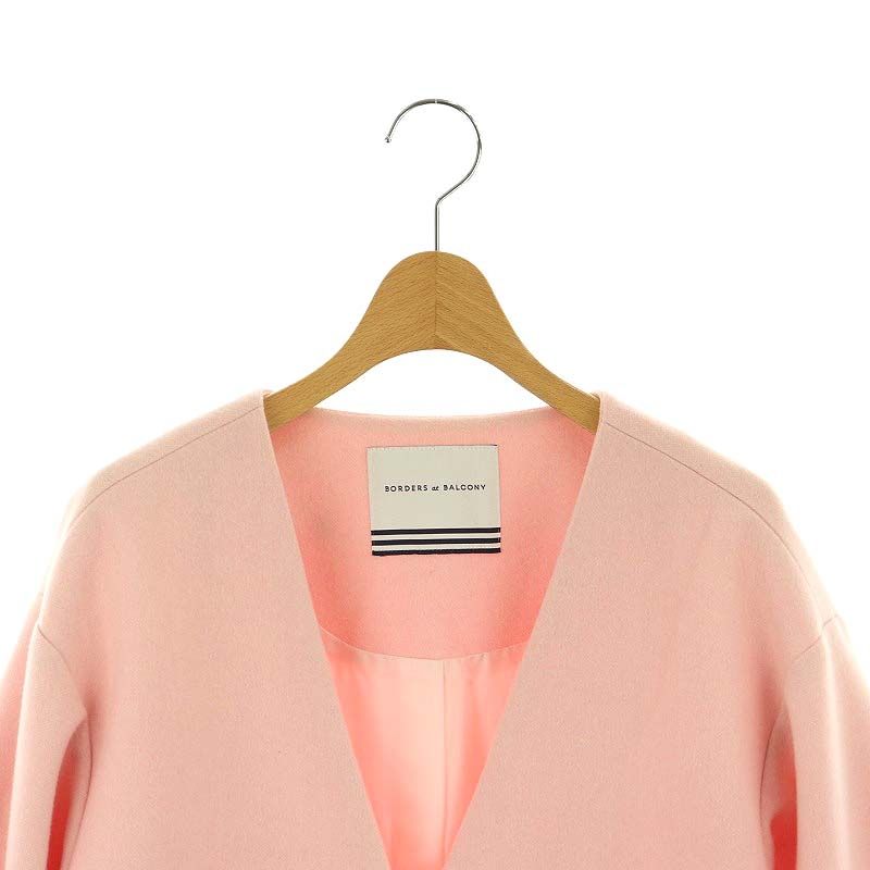 ボーダーズアットバルコニー BORDERS at BALCONY ノーカラーウール