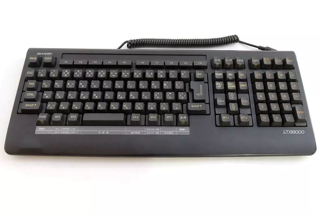 中古】X68ハード X68000用 SHARP純正キーボード(ブラック