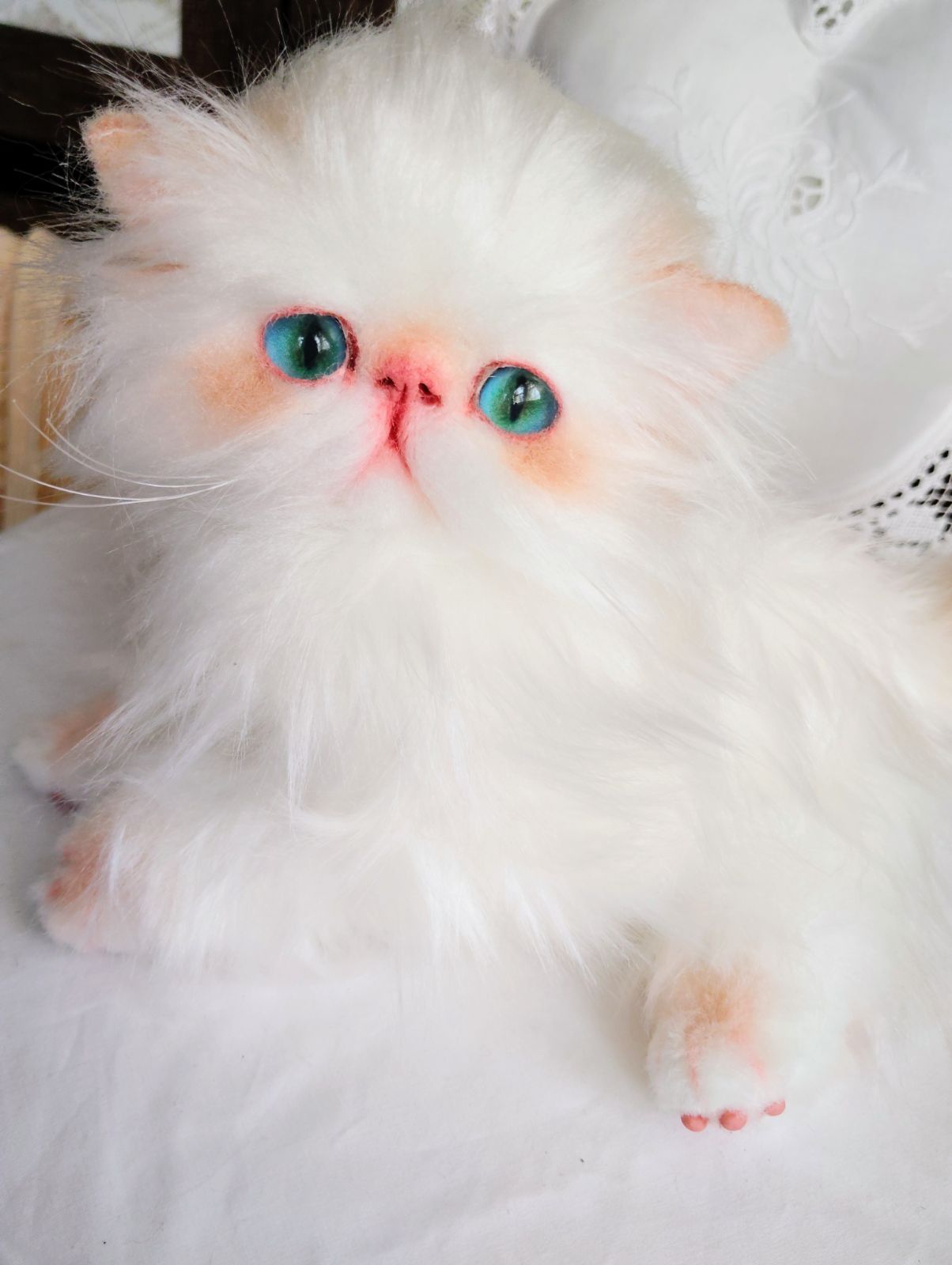 エキゾチックロングヘア子猫ちゃん♡アートドール♡ぬいぐるみ♡大きめ