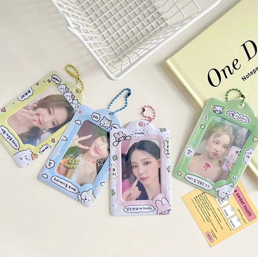 カードホルダー キーホルダー かわいい 韓国 kpopカード 写真 ホルダー