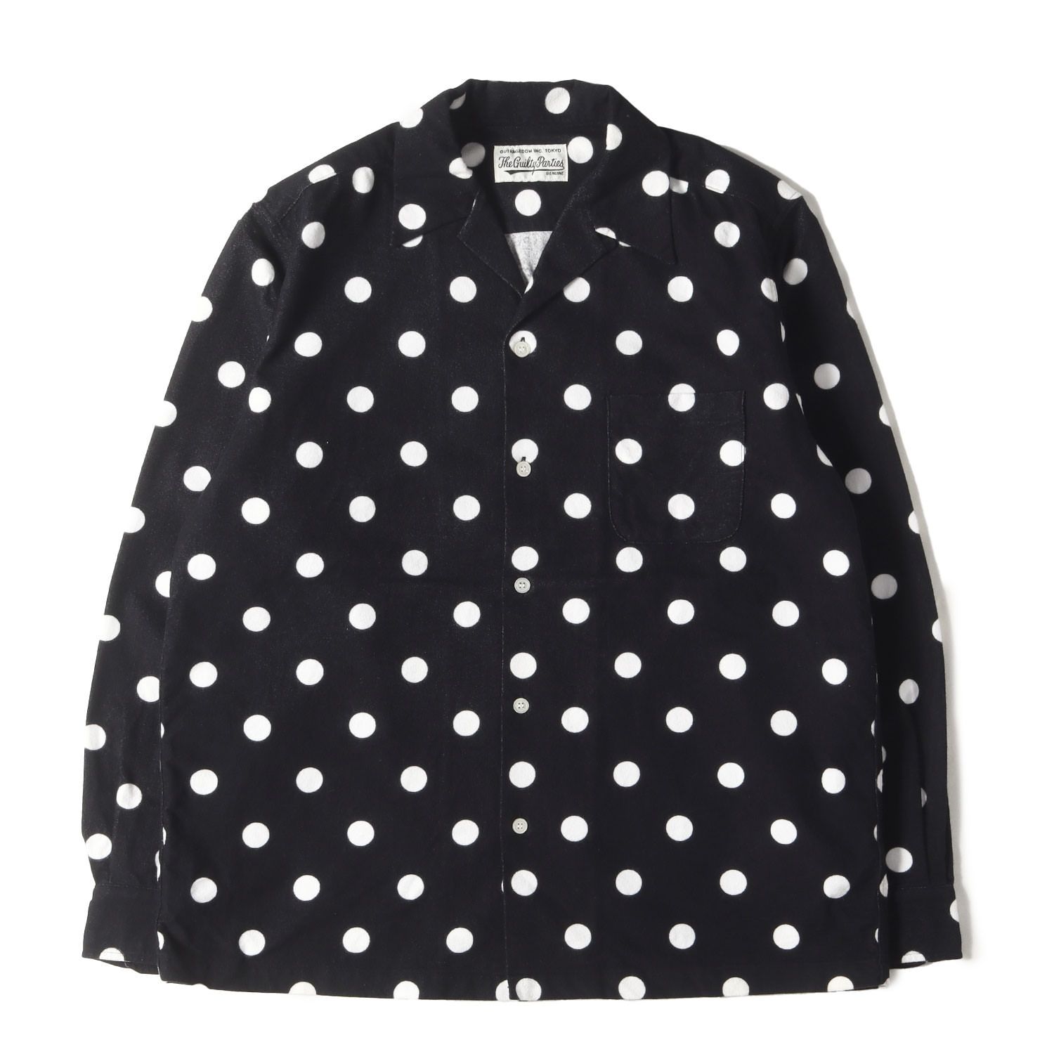 WACKO MARIA シャツ ブラック サイズ:XL | オープンカラー コイン