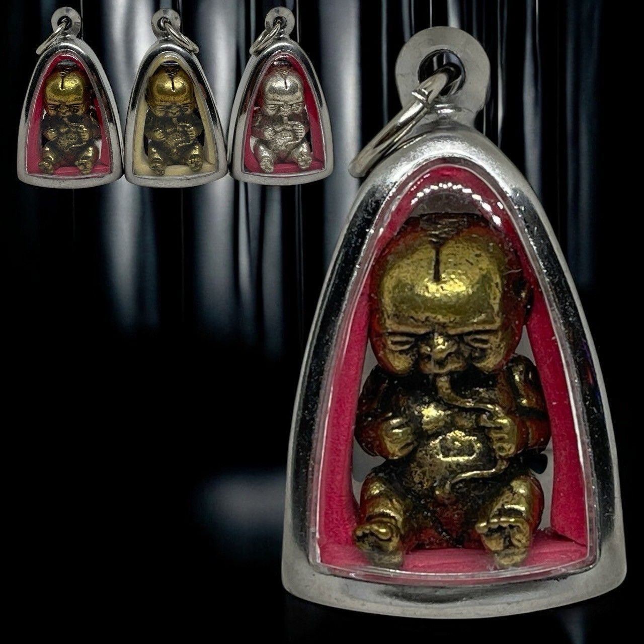 お守り プラクルアン 招福童子クマーントーンルックロック 幸運 金運 富 愛