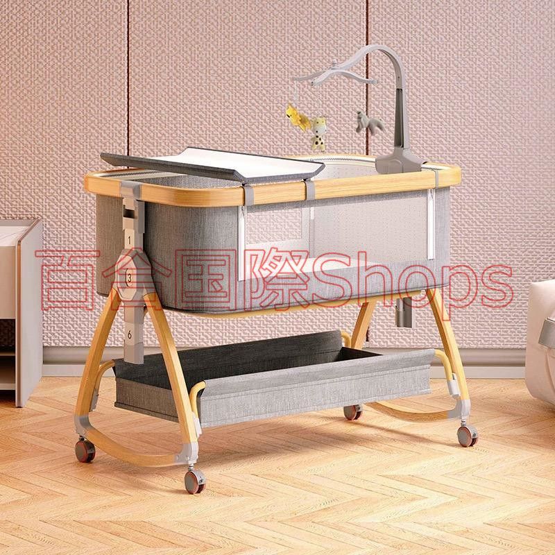 HZDMJ ベビーベッド ベージュ(カーキ) HZDMJ 2025 ベビーベッドカーキ