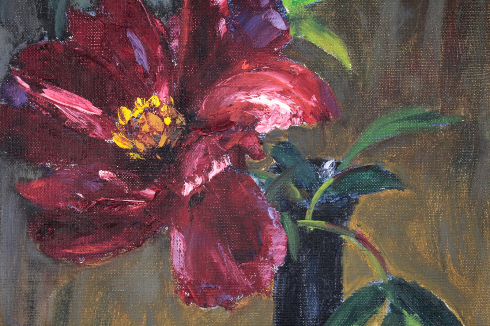 油絵 菅家令子 絵 絵画 インテリア 額付(黒) F4-091616 花 油絵 菅家