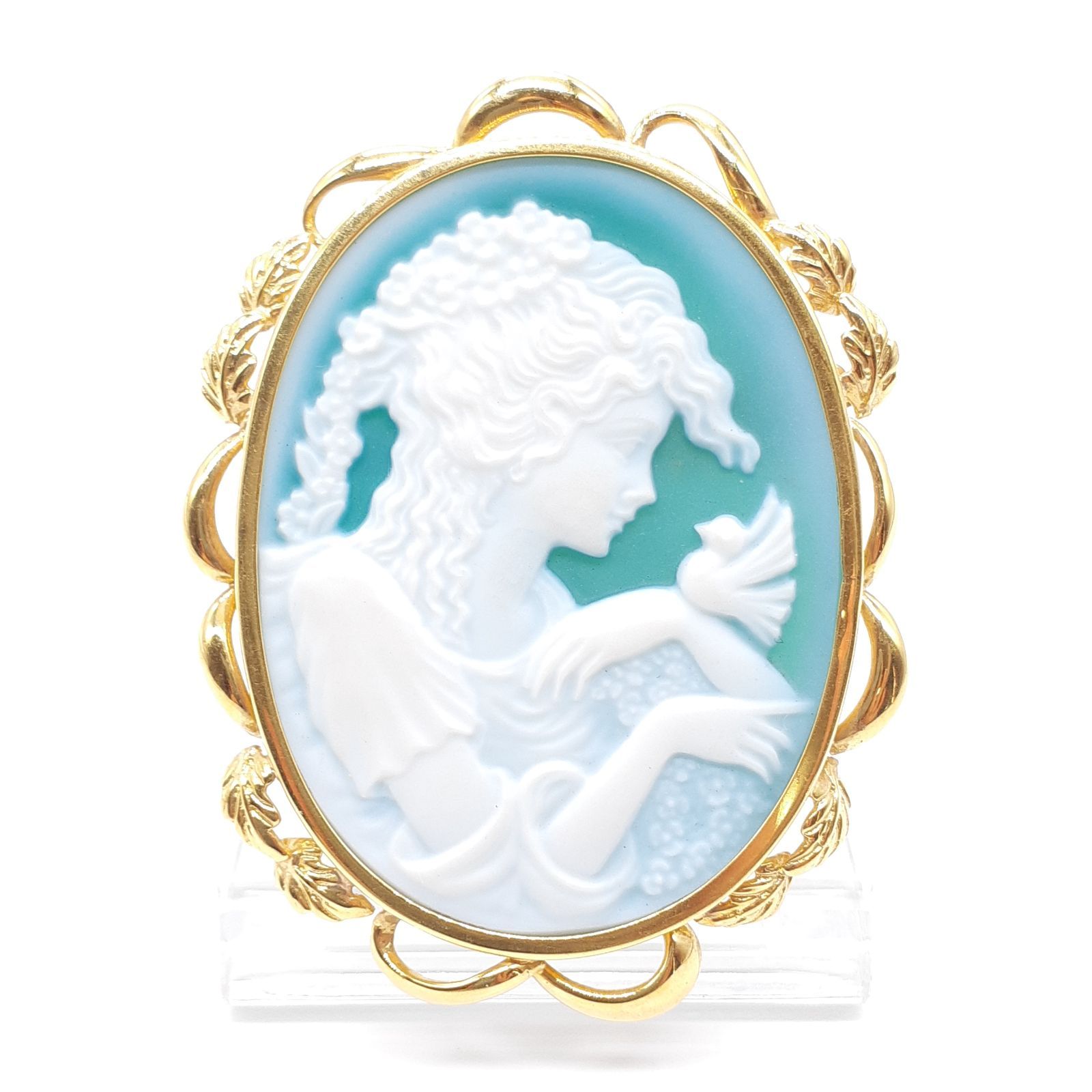 カメオ ブローチ ペンダントトップ ストーン K18 F.W.Klein - メルカリ