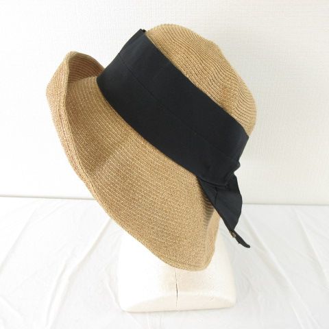 マキシン MAXIM ストローハット 麦わら帽子 リボン ベージュ M *A589