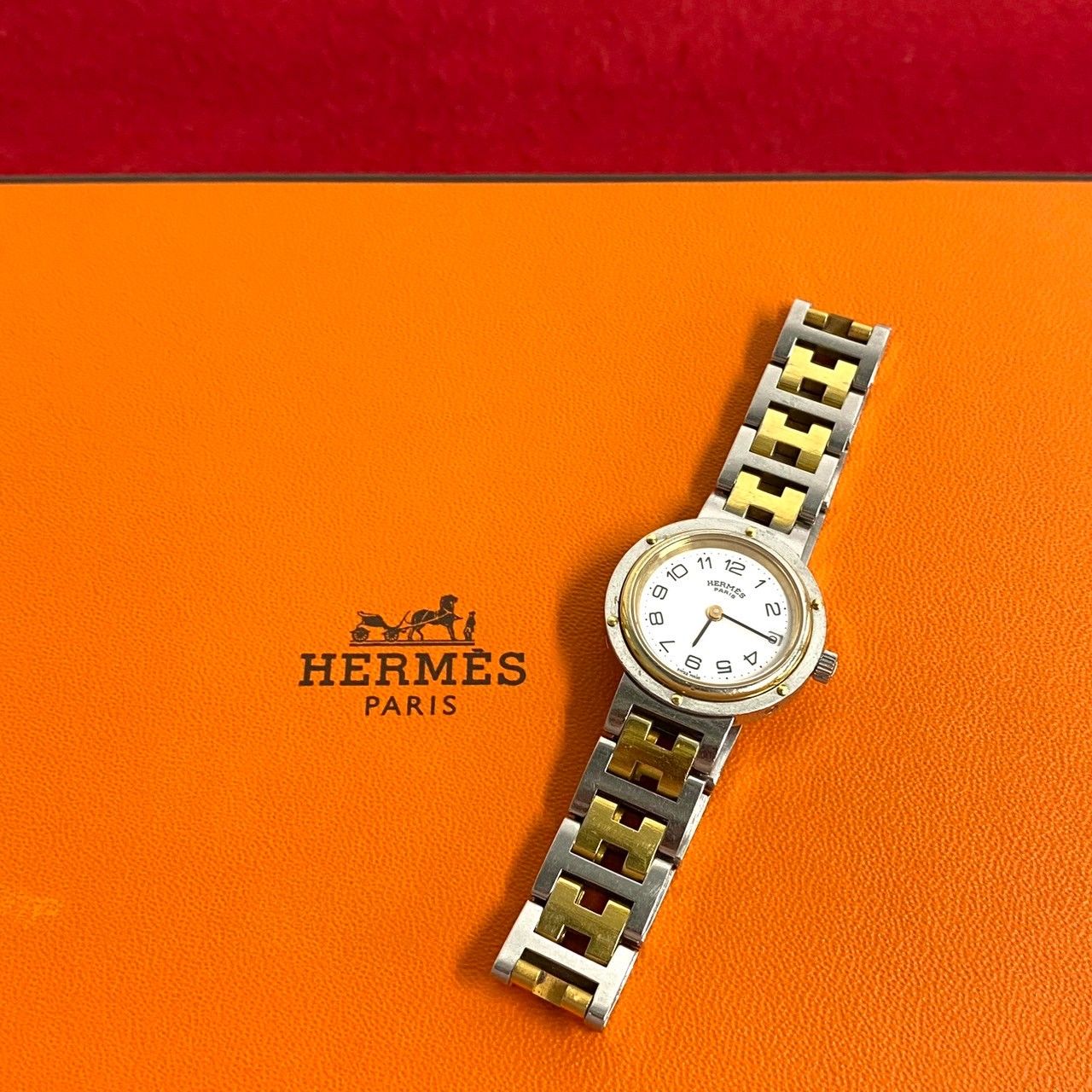 HERMES エルメス クリッパー 旧タイプ 腕時計 ステンレススチール